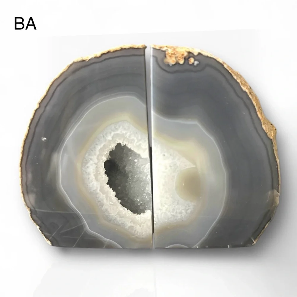 Crystal Bookends Natural Agate Geode Center: Choose Your Pair (1 pair per order) - Picture 7 of 8